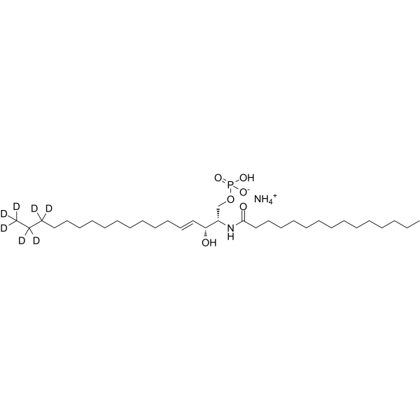 C15 Ceramide-1-phosphate-d7结构式