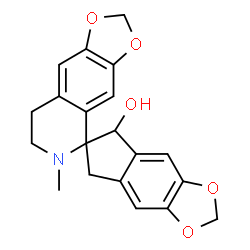 (5S,8'R)-6',7,8,8'-Tetrahydro-6-methyl-spiro[1,3-dioxolo[4,5-g]isoquinoline-5(6H),7'-[7H]indeno[4,5-d][1,3]dioxol]-8'α-ol结构式