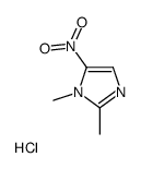 1,2-dimethyl-5-nitro-1H-imidazole monohydrochloride结构式