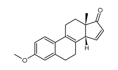 (13S,14R)-3-methoxy-13-methyl-6,7,12,13-tetrahydro-11H-cyclopenta[a]phenanthren-17(14H)-one结构式