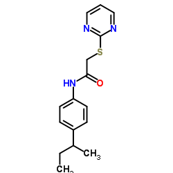 N-[4-(SEC-BUTYL)PHENYL]-2-(2-PYRIMIDINYLSULFANYL)ACETAMIDE structure