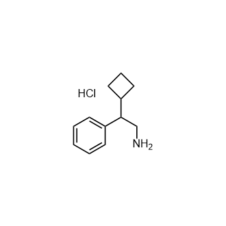 2-Cyclobutyl-2-phenylethan-1-aminehydrochloride Structure