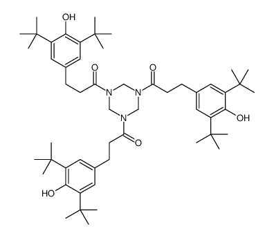 1-[3,5-bis[3-(3,5-ditert-butyl-4-hydroxyphenyl)propanoyl]-1,3,5-triazinan-1-yl]-3-(3,5-ditert-butyl-4-hydroxyphenyl)propan-1-one结构式