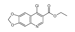 8-氯(1,3)二噁唑并(4,5-g)喹啉-7-甲酸乙酯结构式