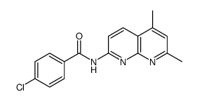 Benzamide, 4-chloro-N-(5,7-dimethyl-1,8-naphthyridin-2-yl)- (9CI) structure