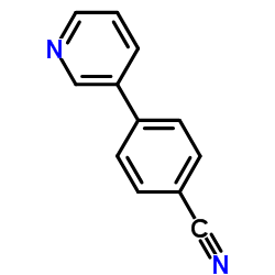 4-(吡啶-3-基)苯甲腈结构式