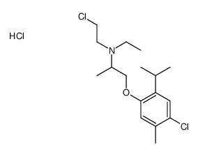 N-(2-chloroethyl)-1-(4-chloro-5-methyl-2-propan-2-ylphenoxy)-N-ethylpropan-2-amine,hydrochloride Structure
