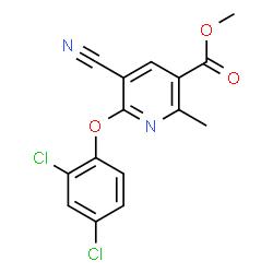 Methyl 5-cyano-6-(2,4-dichlorophenoxy)-2-methylnicotinate结构式