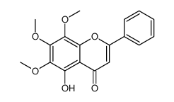 5-Hydroxy-6,7,8-trimethoxy-2-phenyl-4H-1-benzopyran-4-one结构式