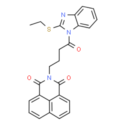 2-(4-(2-(ethylthio)-1H-benzo[d]imidazol-1-yl)-4-oxobutyl)-1H-benzo[de]isoquinoline-1,3(2H)-dione结构式