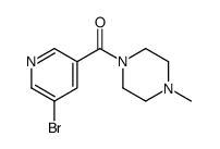 (5-bromopyridin-3-yl)-(4-methylpiperazin-1-yl)methanone结构式