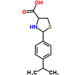 2-(4-Isopropylphenyl)-1,3-thiazolidine-4-carboxylic acid结构式