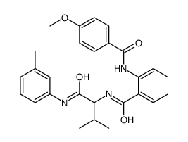 Benzamide, 2-[(4-methoxybenzoyl)amino]-N-[2-methyl-1-[[(3-methylphenyl)amino]carbonyl]propyl]- (9CI) Structure