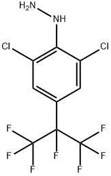 (2,6-二氯-4-(全氟丙烷-2-基)苯基)肼结构式