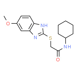 N-Cyclohexyl-2-[(5-methoxy-1H-benzimidazol-2-yl)sulfanyl]acetamide结构式