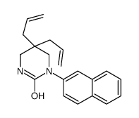 1-naphthalen-2-yl-5,5-bis(prop-2-enyl)-1,3-diazinan-2-one结构式