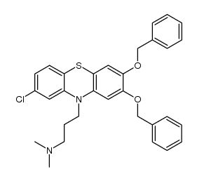 [3-(2,3-bis-benzyloxy-8-chloro-phenothiazin-10-yl)-propyl]-dimethyl-amine结构式