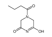 2,6-Piperazinedione,4-(1-oxobutyl)-(9CI) Structure