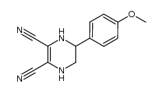 5-(4-methoxy-phenyl)-1,4,5,6-tetrahydro-pyrazine-2,3-dicarbonitrile Structure