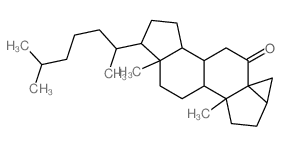 3,5-Cyclocholestan-6-one, (3.beta.,5.alpha.)- structure