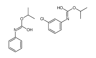 propan-2-yl N-(3-chlorophenyl)carbamate,propan-2-yl N-phenylcarbamate Structure