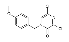 1-(4-甲氧基苄基)-3,5-二氯吡嗪-2(1H)-酮结构式