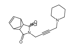 3a,4,7,7a-Tetrahydro-2-(4-(1-piperidinyl)-2-butynyl)-4,7-methano-1H-isoindole-1,3-dione HCl结构式