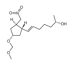 (S,E)-7-((1S,2R,4S)-4-(methoxymethoxy)-2-(nitromethyl)cyclopentyl)hept-6-en-2-ol Structure