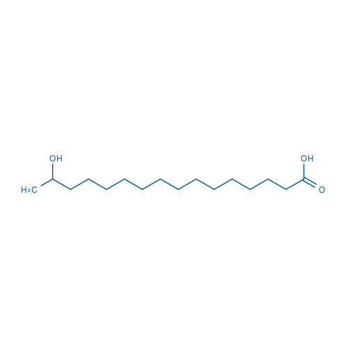 15-Hydroxyhexadecanoic acid Structure