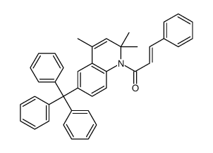 3-phenyl-1-(2,2,4-trimethyl-6-tritylquinolin-1-yl)prop-2-en-1-one Structure