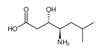 (3s,4r)-4-amino-3-hydroxy-6-methylheptanoic结构式
