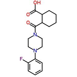 2-((4-(2-Fluorophenyl)piperazinyl)carbonyl)cyclohexanecarboxylic acid结构式