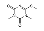 1,3-dimethyl-6-methylsulfanyl-1,3,5-triazine-2,4-dione结构式