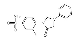 3-methyl-4-(5-oxo-3-phenylimidazolidin-1-yl)benzenesulfonamide结构式