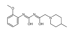 N-[(2-methoxyphenyl)carbamoyl]-2-(4-methylpiperidin-1-yl)acetamide结构式