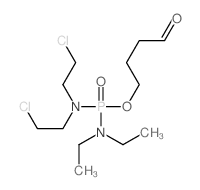 4-[bis(2-chloroethyl)amino-diethylamino-phosphoryl]oxybutanal Structure