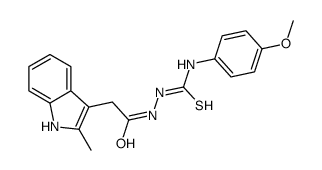 1-(4-methoxyphenyl)-3-[[2-(2-methyl-1H-indol-3-yl)acetyl]amino]thiourea结构式