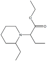 α,2-Diethyl-1-piperidineacetic acid ethyl ester structure