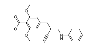 methyl 4-(3-anilino-2-cyanoallyl)-2,6-dimethoxybenzoate结构式