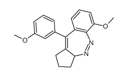 6-methoxy-10-(3-methoxy-phenyl)-1,2,3,3a-tetrahydro-benzo[c]cyclopenta[f][1,2]diazepine Structure