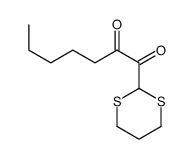 1-(1,3-dithian-2-yl)heptane-1,2-dione结构式