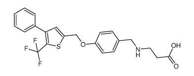 3-[4-(4-phenyl-5-trifluoromethylthiophen-2-ylmethoxy)benzylamino]propionic acid结构式