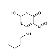 6-(butylamino)-3-methyl-5-nitroso-1H-pyrimidine-2,4-dione Structure