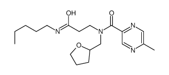 5-methyl-N-(oxolan-2-ylmethyl)-N-[3-oxo-3-(pentylamino)propyl]pyrazine-2-carboxamide结构式