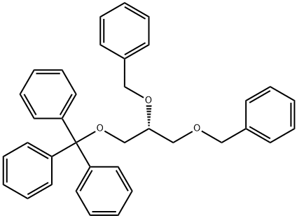 (+)-1,1',1''-[[(R)-2,3-Di(benzyloxy)propoxy]methylidyne]trisbenzene结构式