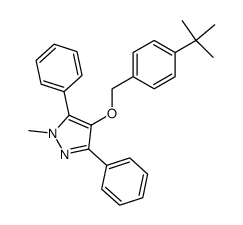 4-(4-tert-butyl-benzyloxy)-1-methyl-3,5-diphenyl-1H-pyrazole结构式