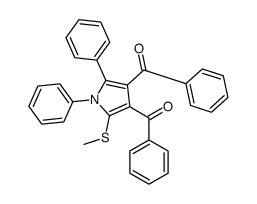 (4-benzoyl-5-methylsulfanyl-1,2-diphenylpyrrol-3-yl)-phenylmethanone结构式