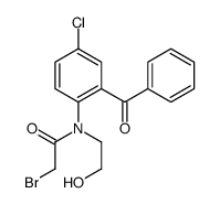 N-(2-benzoyl-4-chlorophenyl)-2-bromo-N-(2-hydroxyethyl)acetamide结构式
