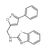 N-[(3-phenyloxazol-5-yl)methyl]benzothiazol-2-amine结构式