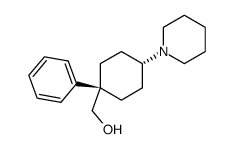1-cis-Phenyl-4-trans-(1-piperidino)-1-cyclohexanemethanol Structure